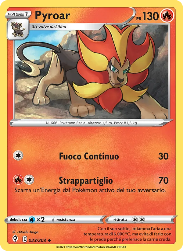 Pyroar Evoluzioni Eteree 23/203