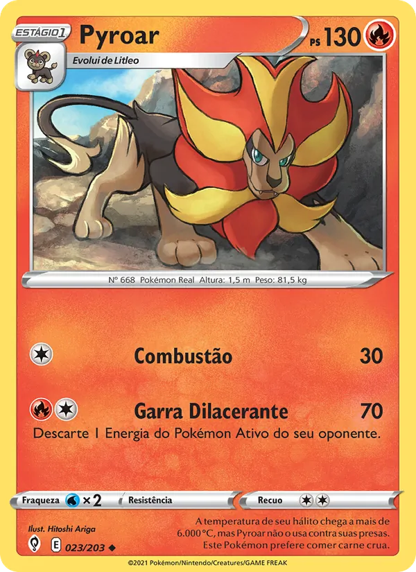 Pyroar Céus em Evolução 23/203