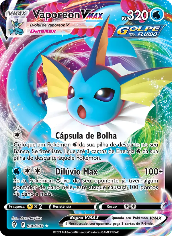Vaporeon VMAX Céus em Evolução 30/203