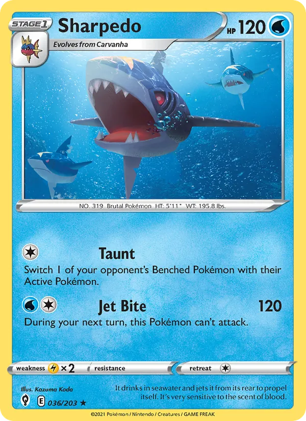 Sharpedo Evolving Skies 36/203