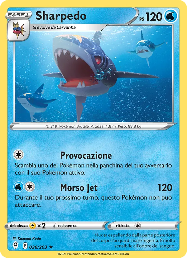 Sharpedo Evoluzioni Eteree 36/203