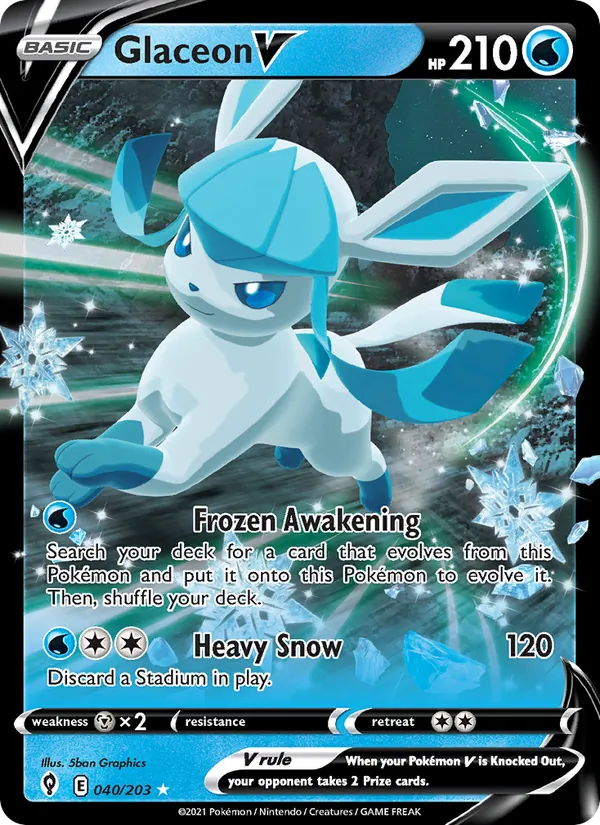 Glaceon V Evolving Skies 40/203