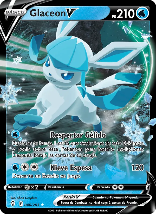 Glaceon V Cielos Evolutivos 40/203