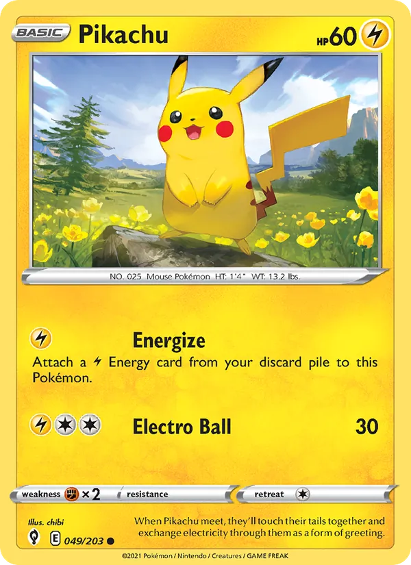 Pikachu Evolving Skies 49/203