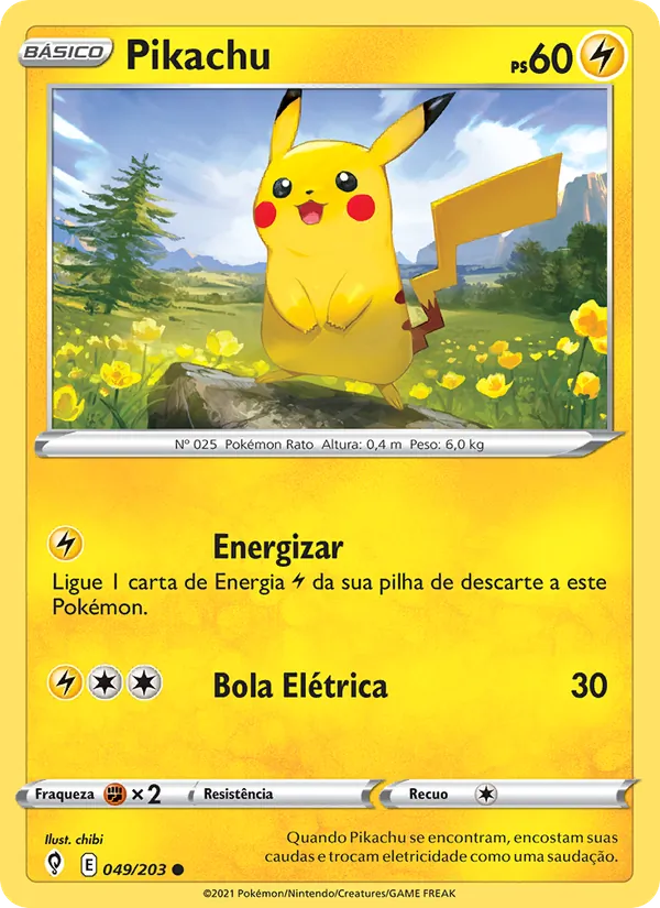 Pikachu Céus em Evolução 49/203