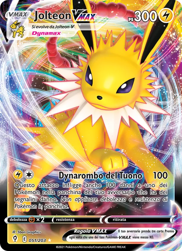 Jolteon VMAX Evoluzioni Eteree 51/203
