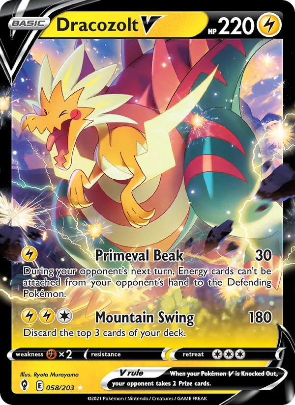 Dracozolt V Evolving Skies 58/203