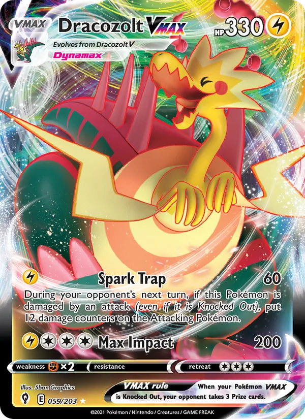 Dracozolt VMAX Evolving Skies 59/203