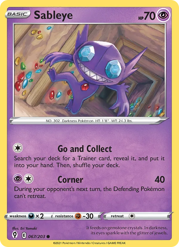 Sableye Evolving Skies 67/203
