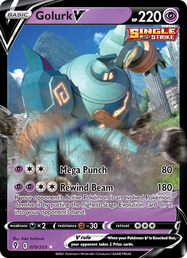 Golurk V Evolving Skies 70/203