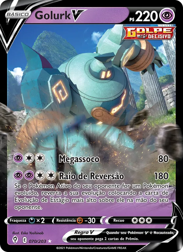 Golurk V Céus em Evolução 70/203