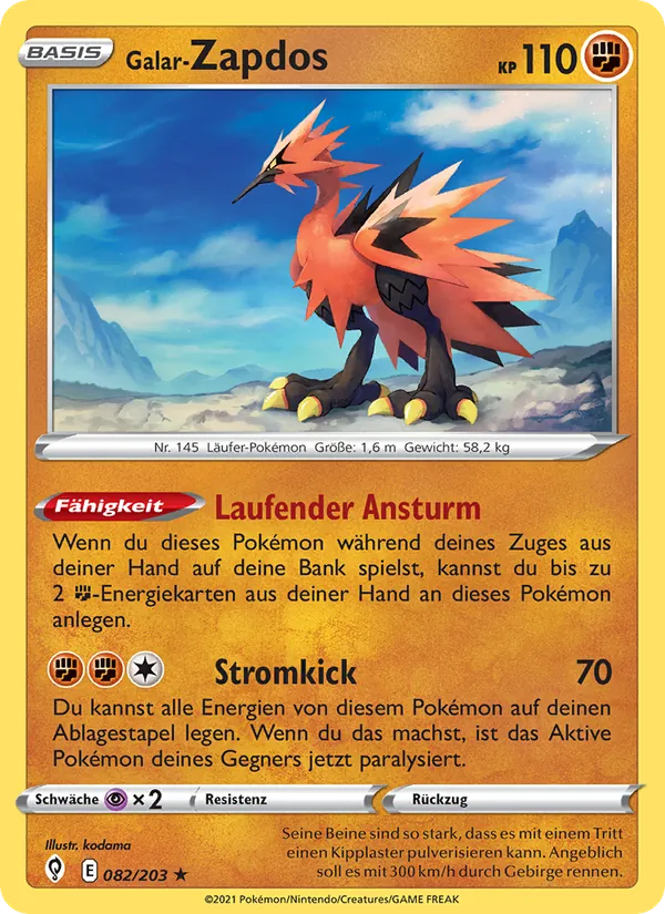 Galar-Zapdos Drachenwandel 82/203