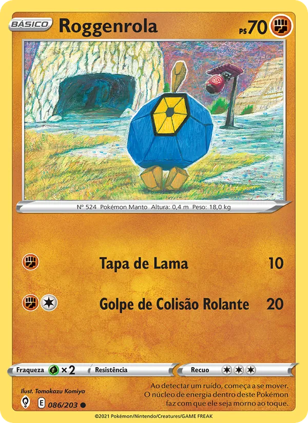 Roggenrola Céus em Evolução 86/203