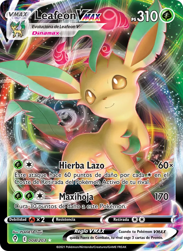 Leafeon VMAX Cielos Evolutivos 8/203