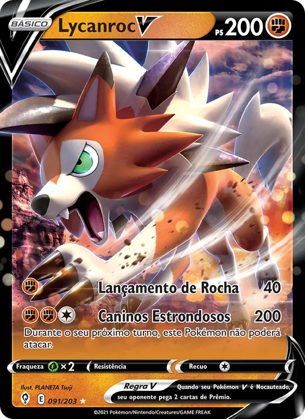 Lycanroc V Céus em Evolução 91/203