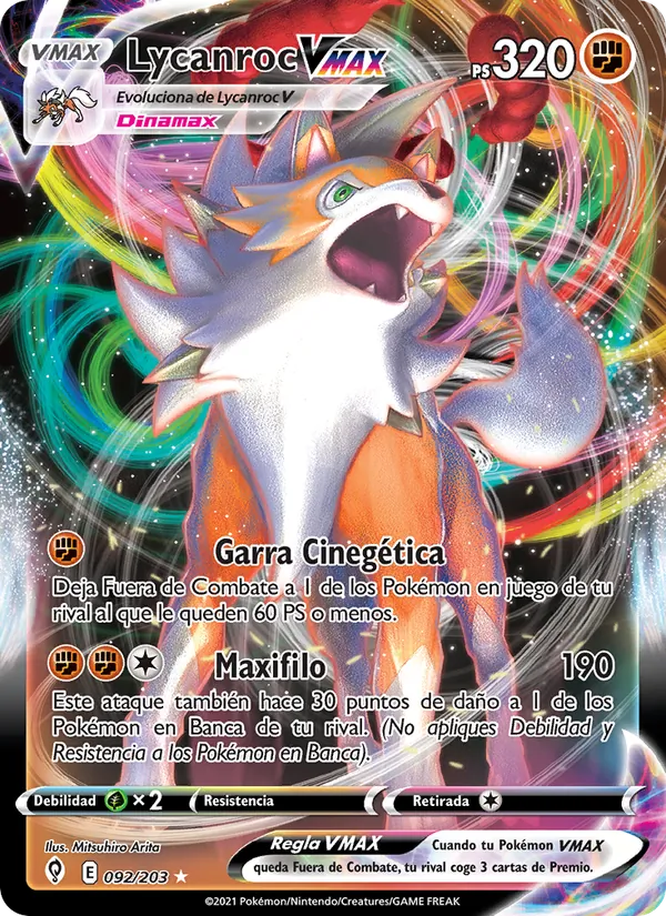 Lycanroc VMAX Cielos Evolutivos 92/203