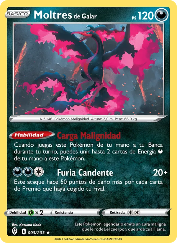 Moltres de Galar Cielos Evolutivos 93/203