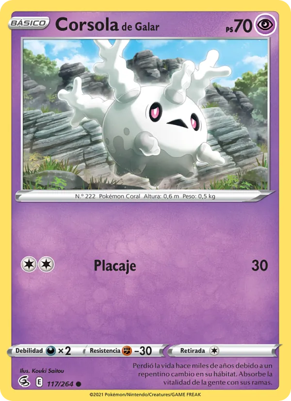 Corsola de Galar Golpe Fusión 117/264