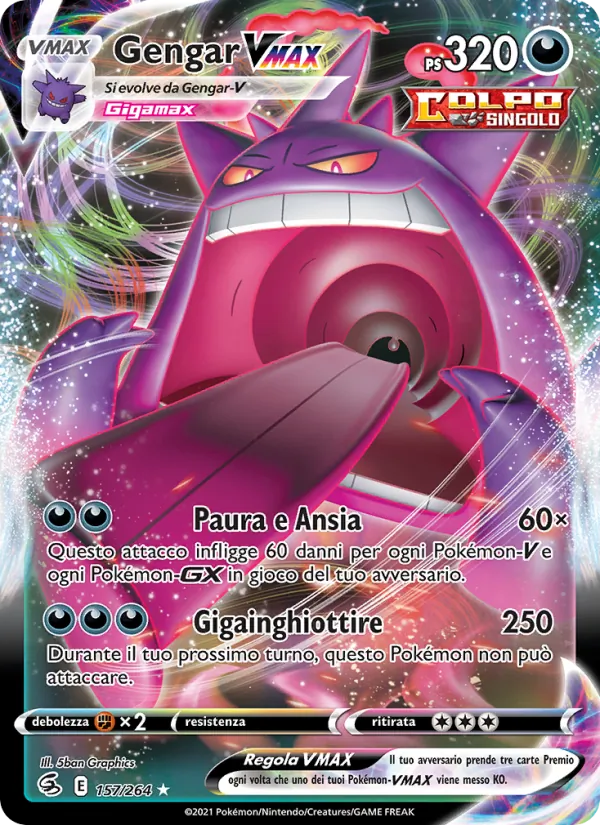 Gengar VMAX Colpo Fusione 157/264