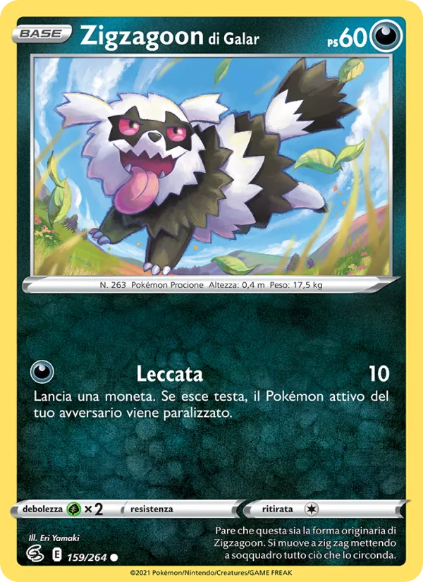 Zigzagoon di Galar Colpo Fusione 159/264