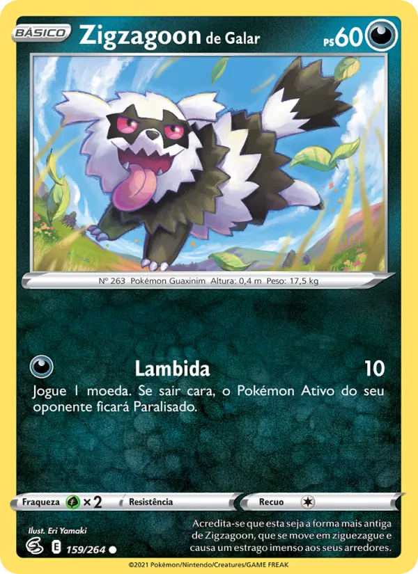 Zigzagoon de Galar Golpe Fusão 159/264