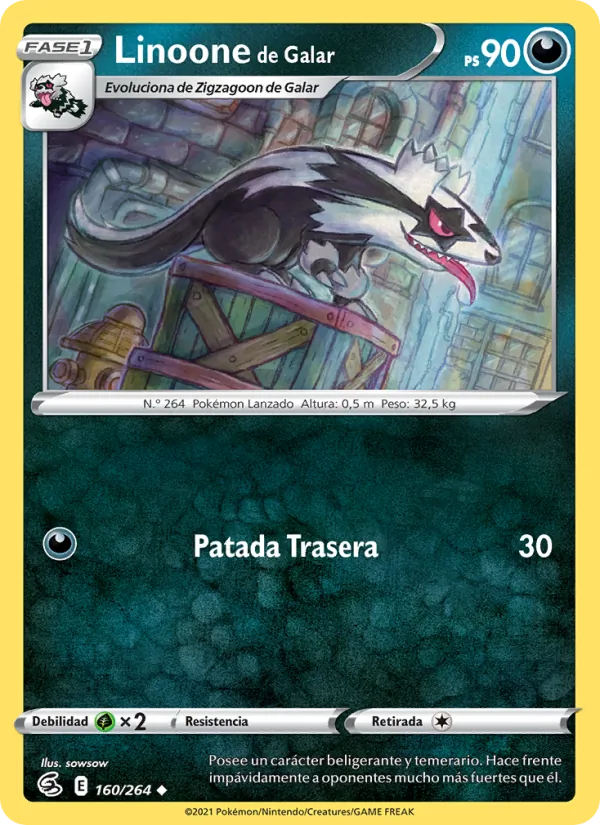 Linoone de Galar Golpe Fusión 160/264