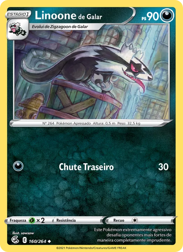 Linoone de Galar Golpe Fusão 160/264