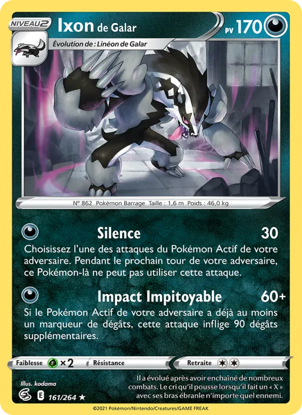 Ixon de Galar Poing de Fusion 161/264
