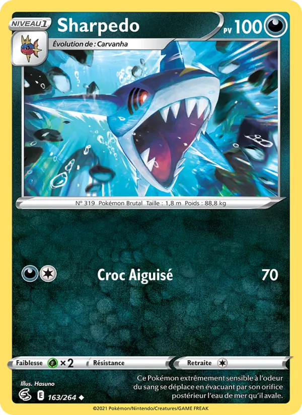Sharpedo Poing de Fusion 163/264
