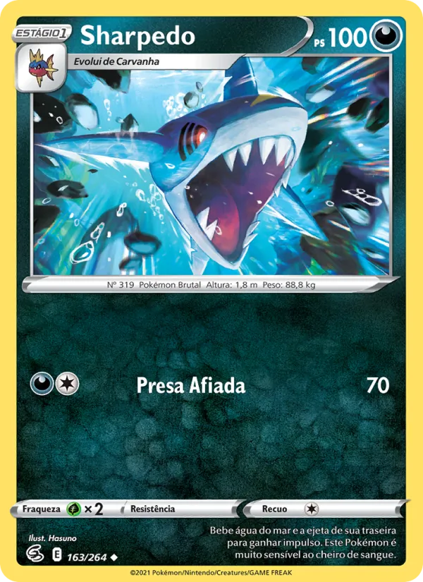 Sharpedo Golpe Fusão 163/264