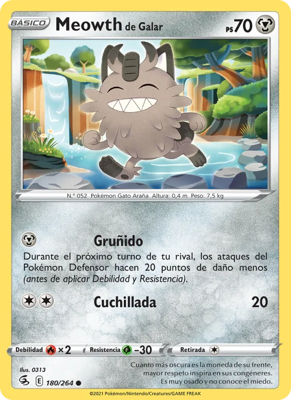 Meowth de Galar Golpe Fusión 180/264