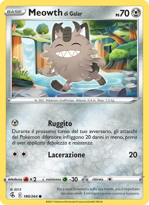 Meowth di Galar Colpo Fusione 180/264