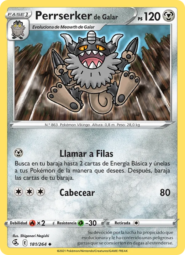 Perrserker de Galar Golpe Fusión 181/264