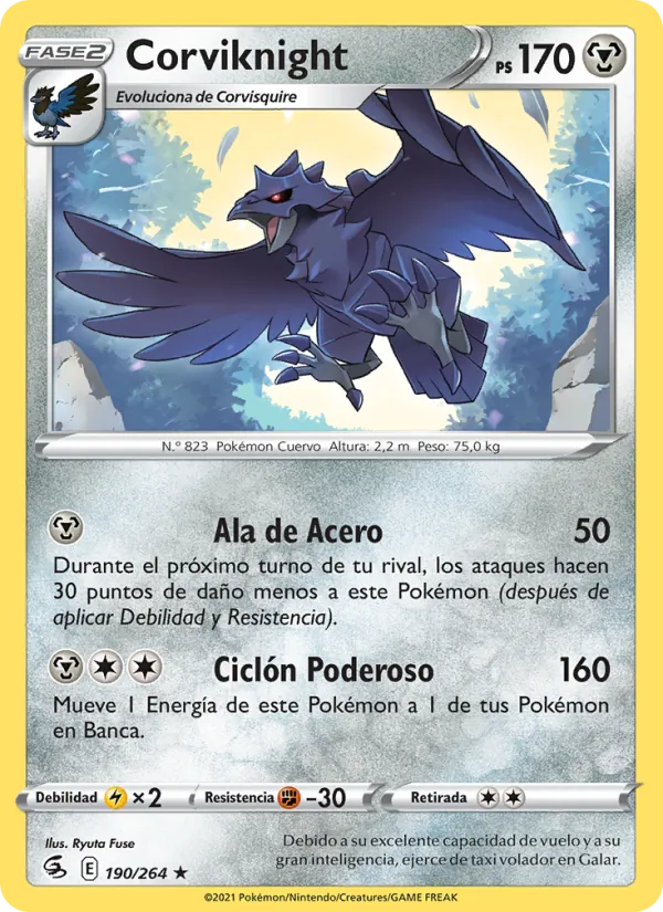 Corviknight Golpe Fusión 190/264