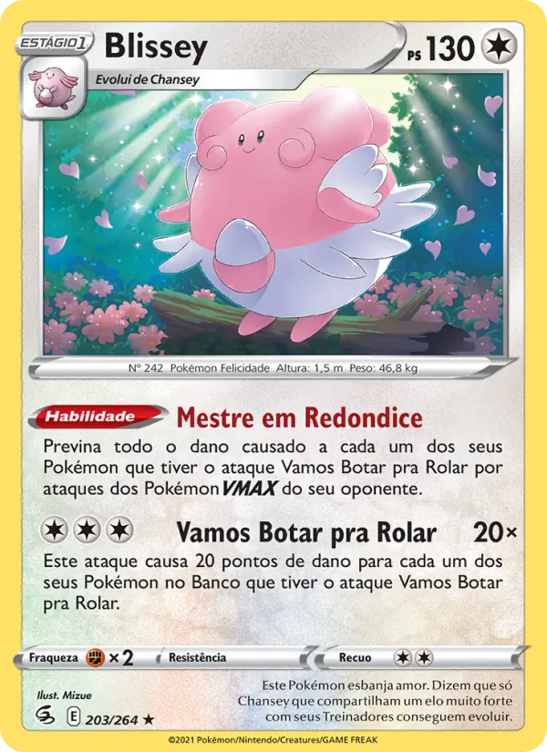 Blissey Golpe Fusão 203/264