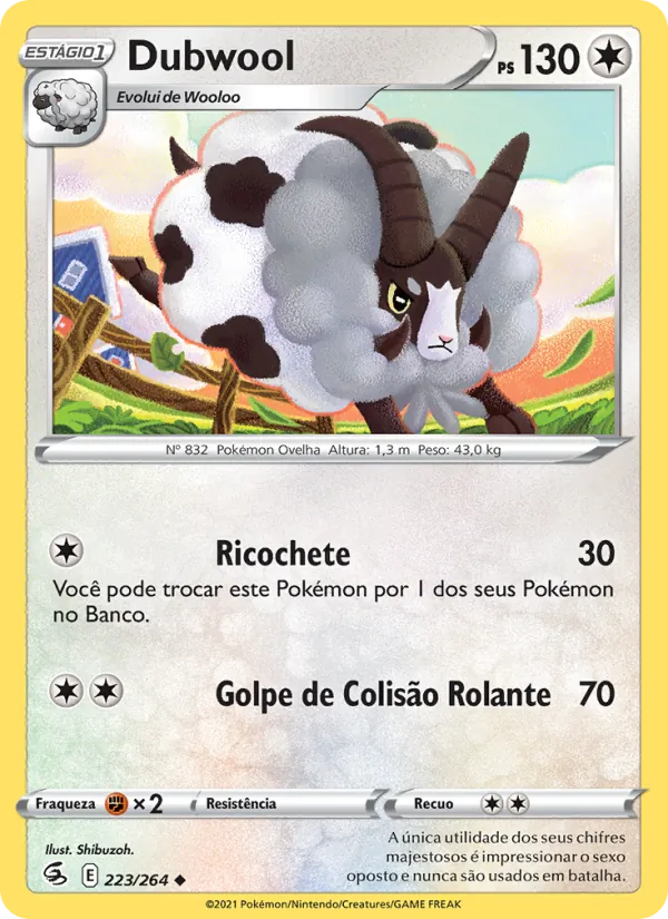 Dubwool Golpe Fusão 223/264