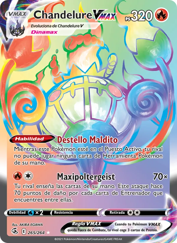 Chandelure VMAX Golpe Fusión 265/264