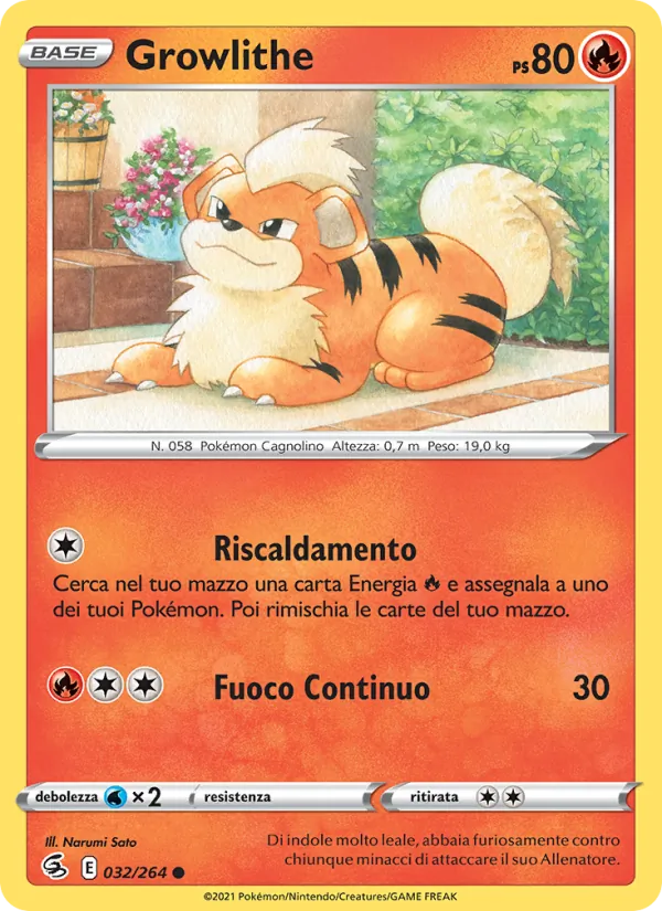 Growlithe Colpo Fusione 32/264