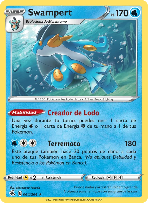Swampert Golpe Fusión 64/264