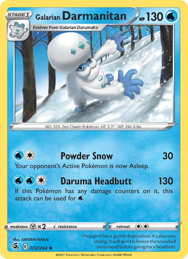 Galarian Darmanitan Fusion Strike 72/264