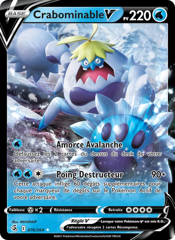 Crabominable V Poing de Fusion 76/264