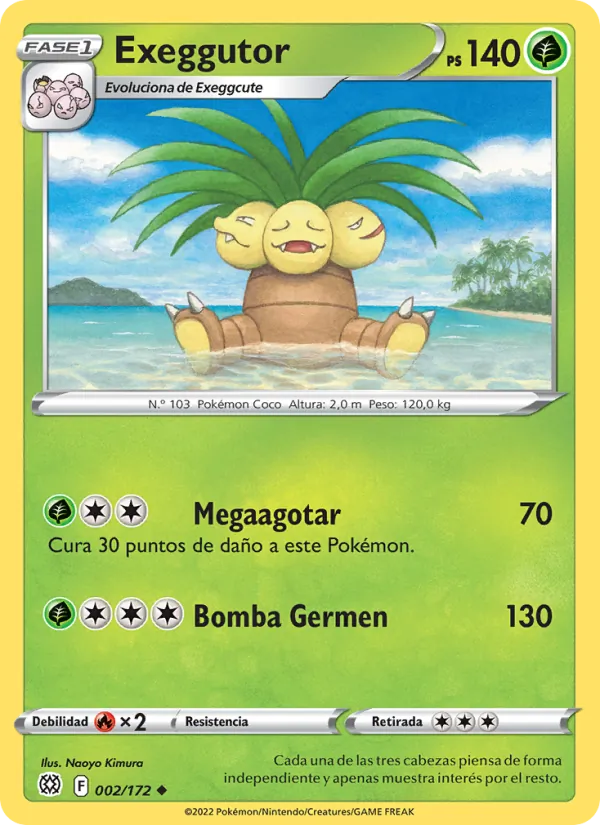 Exeggutor Astros Brillantes 002/172