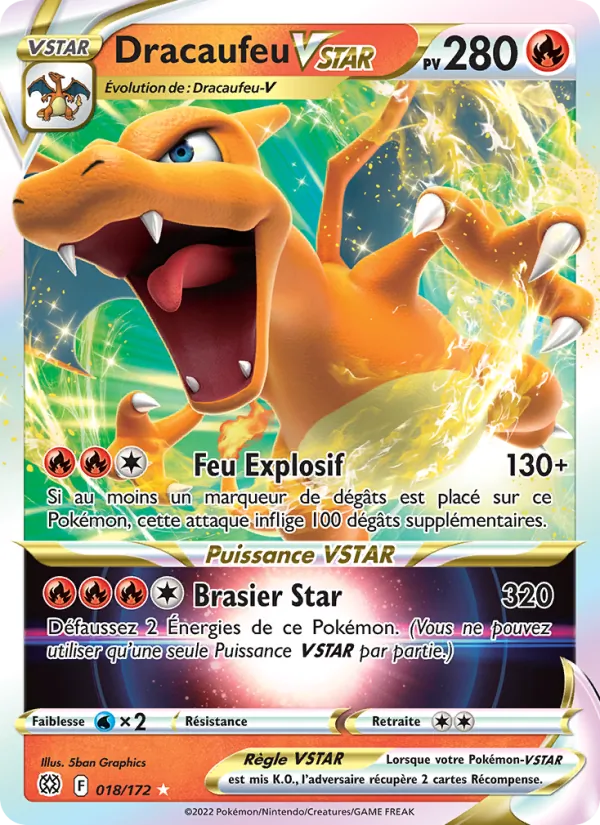 Dracaufeu VSTAR Stars Étincelantes 018/172
