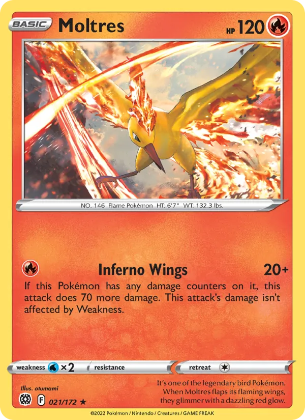 Moltres Brilliant Stars 021/172