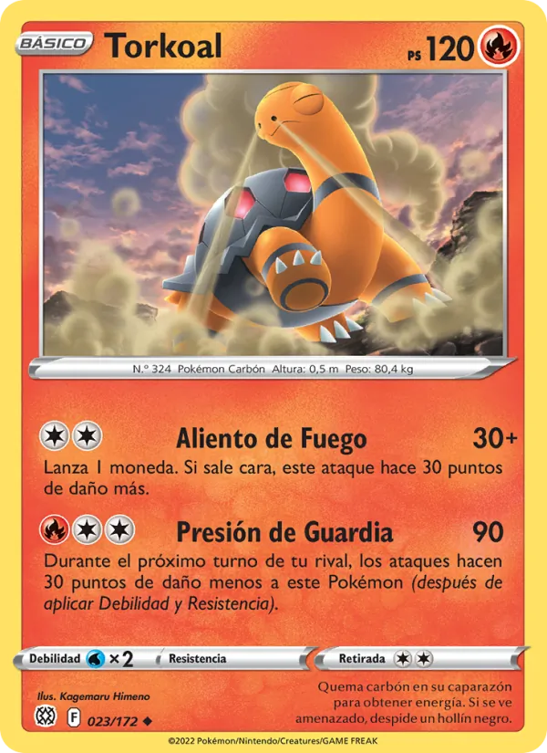Torkoal Astros Brillantes 023/172