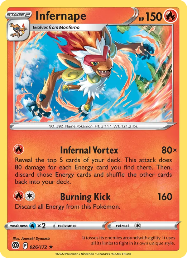 Infernape Brilliant Stars 026/172