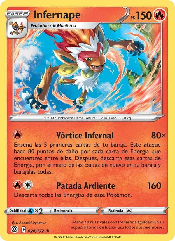 Infernape Astros Brillantes 026/172