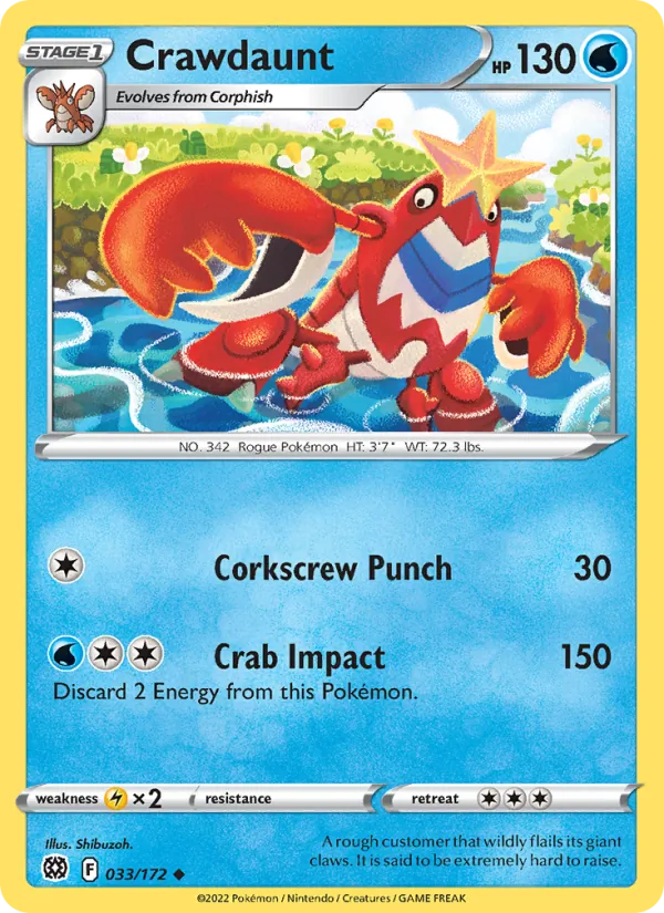 Crawdaunt Brilliant Stars 033/172