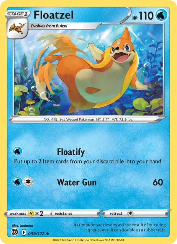Floatzel Brilliant Stars 039/172