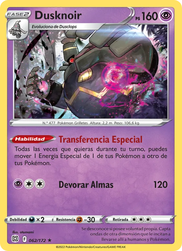 Dusknoir Astros Brillantes 062/172